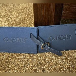 JAMS Metallic Blue Leather Faux Luggage Tags - Set of 2